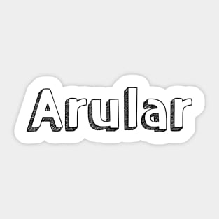 Arular // Typography Design Sticker